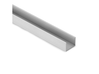 Profil do drzwi przesuwnych Placard U16x14, 2.35m cięty na 1,95m + reszta długości, Aluminium, Anodowany mat