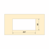 Przepust na przewody Quadrum Anodowany mat 269x80 mm 1szt. Emuca