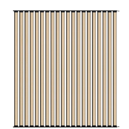 Ścianka ruchoma o szerokości 1920mm i wysokości 2130mm System aluminiowy czarny i 20 desek sosnowych surowych