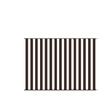 Żaluzja wykonana z aluminium o wymiarach 144cm x 103cm brąz