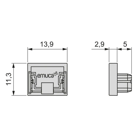 Komplet zaślepek do profili powierzchniowych Lynx W, do wykonywania opraw z paskami LED, Plastik, Biały