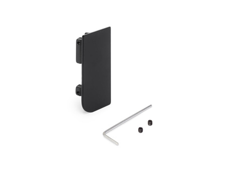 Zaślepka do górnego profilu Gola do mebli kuchennych , Lewa, Aluminium, Malowane na czarno