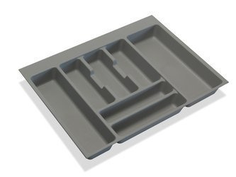 Wkład na sztućce do szuflady Optima 70x50 cm Emuca Szary antracyt wymiar 636x475mm
