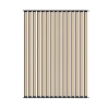 Ścianka ruchoma o szerokości 1440mm i wysokości 1930mm System aluminiowy czarny i 15 desek sosnowych surowych