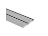 Tor dolny jezdny wpuszczany do drzwi przesuwnych Placard z systemami zatrzasków, długość 2.35mm, Aluminium, Anodowany mat