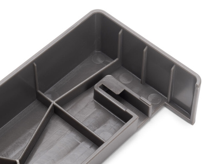 Rama z cichym domykiem i prowadnicami z pełnym wysuwem do akcesoriów meblowych Quartz, 612-638mm, Aluminium i plastik, Tytanowy