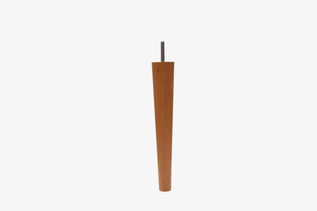 Noga dębowa stożek 35cm surowa z gwintem FI 8