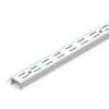 Zestaw 10 profili ściennych z podwójnym rowkiem Jagmet o rozstawie 32 mm, długość 2229 mm, Stal, Malowane na biało