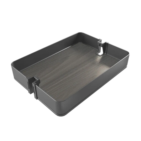Wysuwana i obrotowa kolumna Harmony do mebli kuchennych, Moduł o szerokości 400mm wysokość 1.430~1.730mm, Stal i Drewno, Szary antracytowy