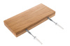 Półka drewniana dębowa 90x30x4cm w zestawie z 2 trzpniami