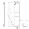 Stalowy stelaż do szafki czarny wysokość 1790 mm Ladder w zestawie z 6 dębowymi półkami  