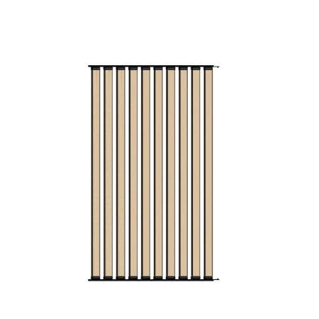 Ścianka ruchoma o szerokości 960mm i wysokości 1630mm System aluminiowy czarny i 10 desek sosnowych surowych