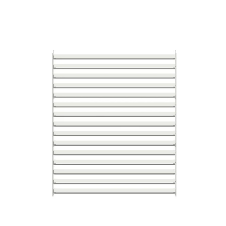 Żaluzja wykonana z aluminium o wymiarach 144cm x 123cm biały