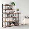 Stalowy stelaż do szafki czarny wysokość 1790 mm Ladder w zestawie z 6 dębowymi półkami  