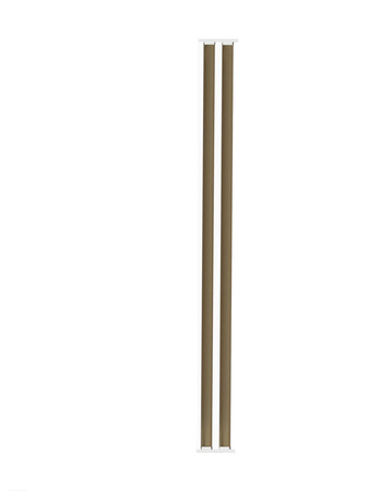Aluminiowy biały kpl. uchwytów w zestawie z 2 ruchomymi deskami o długości 170 cm montowanych w pionie lub poziomie na listwie z możliwością łączenia o długości 19,2 cm
