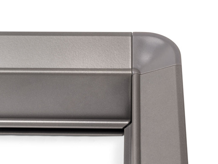 Rama z cichym domykiem i prowadnicami z pełnym wysuwem do akcesoriów meblowych Quartz, 562-588mm, Aluminium i plastik, Tytanowy
