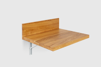 Stół składany dębowy 60 cm x 50 cm lakier mat, wspornik biały