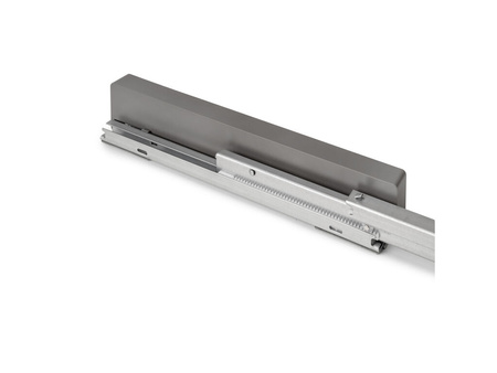Rama z cichym domykiem i prowadnicami z pełnym wysuwem do akcesoriów meblowych Quartz, 887-913mm, Aluminium i plastik, Tytanowy