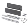 Szuflada Emuca L-550 H-178 Wysoka z systemem cichego domyku Szaro-antracytowa zewnętrzna 40 kg Vertex 3D