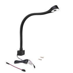 Elastyczna oprawa Algol LED z USB-A (12V DC), 5V DC 1A Czarna Emuca