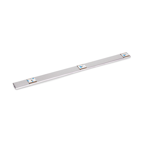 Półka drewniana dębowa 160x25x4cm w zestawie z lampą LED Kaus 60 cm z czujnikiem zbliżeniowym Anodyzowany mat