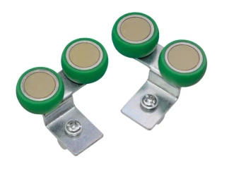 Wózek prowadzący 10-ka GREEN Sevroll System, zestaw 2 szt., stal srebrna, do drzwi przesuwnych