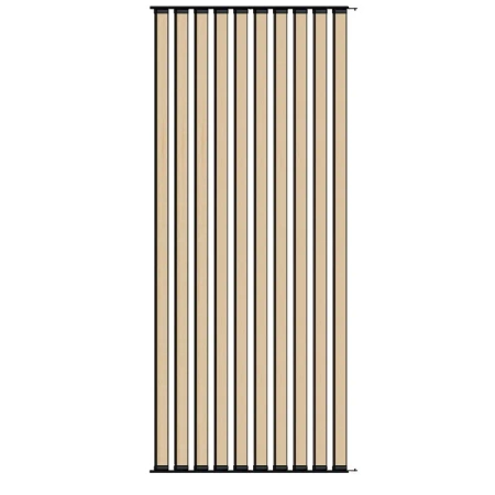 Ścianka ruchoma o szerokości 960mm i wysokości 2230mm System aluminiowy czarny i 10 desek sosnowych surowych