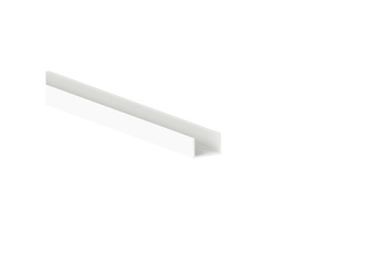 Profil do drzwi przesuwnych Placard U19x14, 2.35m cięty na 1,95m + reszta długości, Aluminium, Malowany na biało