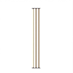 Aluminiowy brązowy kpl. uchwytów w zestawie z 3 ruchomymi deskami o długości 220 cm montowanych w pionie lub poziomie na listwie z możliwością łączenia o długości 28,8 cm
