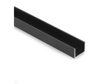 Profil do drzwi przesuwnych Placard U16x14, długość 2.35m, Aluminium, Malowany na czarno