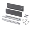 Szuflada Emuca L-500 H-178 Wysoka z systemem cichego domyku Szaro-antracytowa zewnętrzna 60 kg Vertex 3D