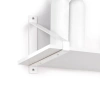 Półka drewniana dębowa 60x20x2cm w zestawie z białym trójkątnym uchwytem 