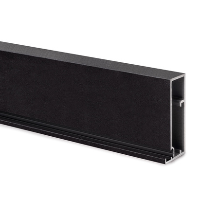 Wzornik profilu aluminiowego PLUS 11 o długości 10 cm Teksturowa czerń Emuca