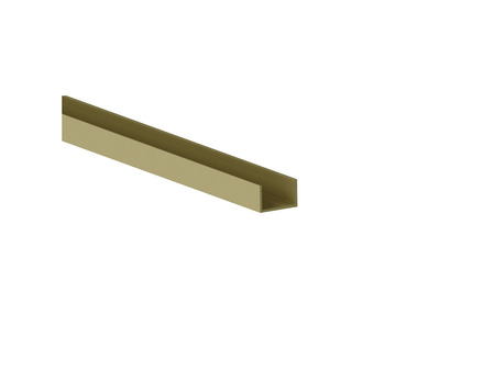 Profil do drzwi przesuwnych Placard U18x14, długość 2.9m, Aluminium, Złoty anodowany