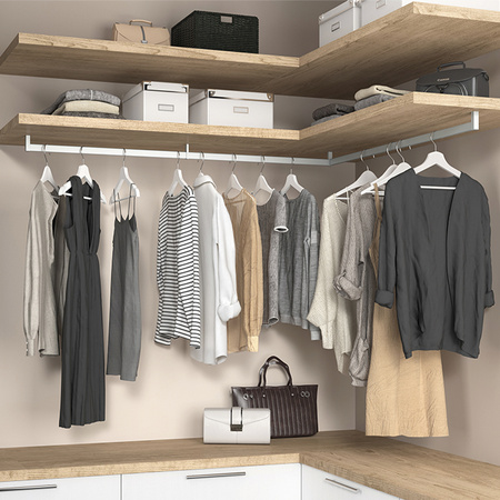 Drążek do szafy 2,35 m Luxe ALU Anodyzowany Mat cięty na 1,95 m + reszta