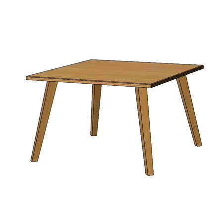Ława dębowa w kwadrat z litego drewna nogi rozwiedzione wymiar 70cm x 70cm x 45cm wysokości lakier Mat