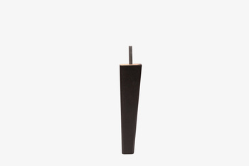 Noga bukowa czarny-mat trapez z gwintem FI 8 - 40 cm