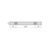 Półka drewniana dębowa 60x20x4cm w zestawie z lampą LED Kaus 40 cm z czujnikiem zbliżeniowym Czarny