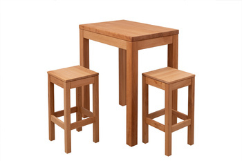 Zestaw Stół bukowy blat 4cm nogą 6cm x 6cm 2 X stołek