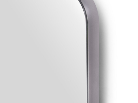 Wysuwane lustro do szafy Quartz, obracane o 180°, 1.000x300mm, Aluminium, szkło i stal, Tytanowy