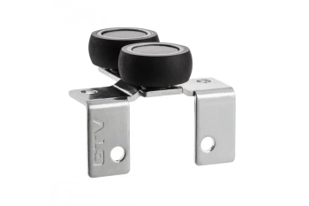 Prowadnik górny GTV do drzwi przesuwnych, bezramowy 16/18 mm, rolki z łożyskami, montaż do płyty