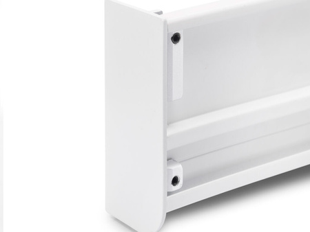 Zaślepka do górnego profilu Gola do mebli kuchennych , Lewa, Aluminium, Malowane na biało