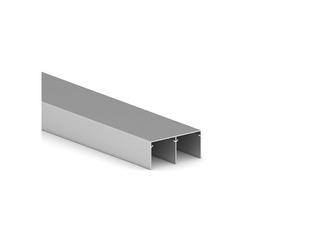 Tor górny jezdny do drzwi przesuwnych Placard 74 o długości 2,35m, cięty na 1.95m + reszta długości, Aluminium, Anodowany mat