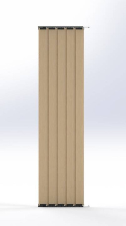 Ścianka ruchoma o szerokości 1530mm i wysokości 1920mm System aluminiowy antracytowy i 20 desek sosnowych surowych
