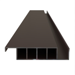Deseczka ruchoma aluminiowa 500cm cięta na 4X125cm grubość 2 cm szerokość 10cm brązowa kurier