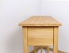 Konsola dębowa lite drewno dwie szuflady drewniane 700x350x750