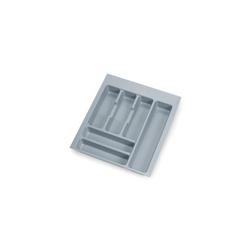Wkład na sztućce do szuflady Optima 45x50 Emuca Szary wymiar 385x482mm
