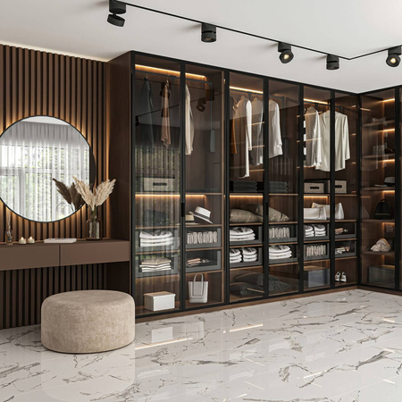 Wzornik profilu aluminiowego PLUS 4 o długości 10 cm Złoty anodowany Emuca