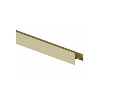 Profil do drzwi przesuwnych Placard H16x12/22, cienki profil, 2.35m, Aluminium, Złoty anodowany
