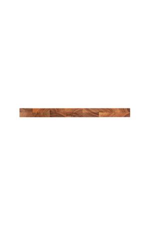 Stolik z litego drewna orzechowego 60 cm x 50 cm lakier mat, czarny wspornik